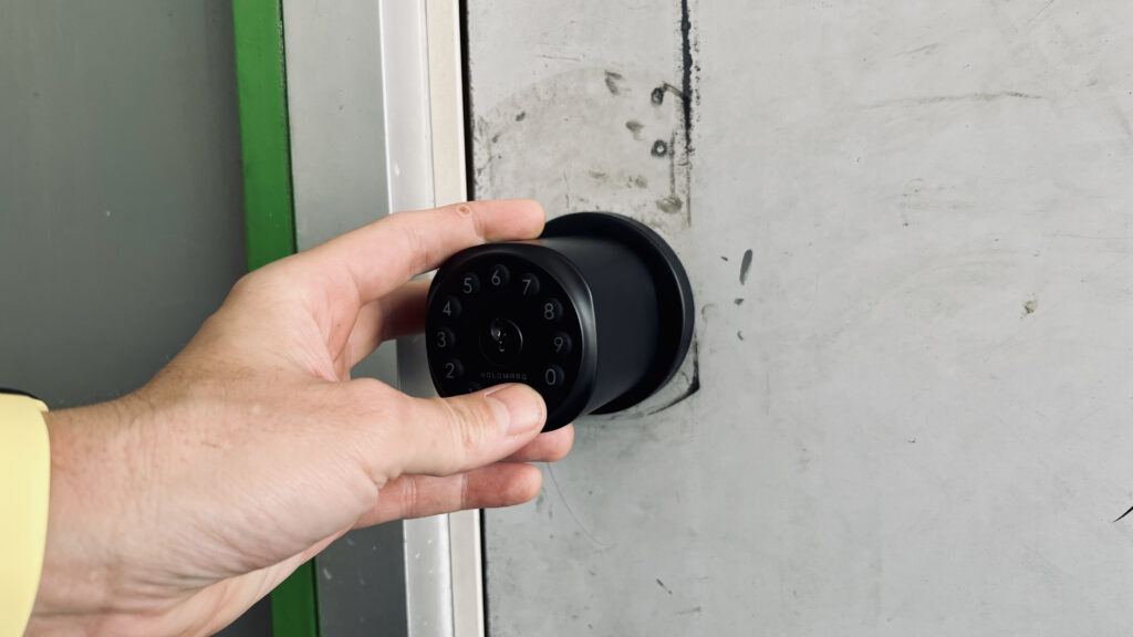 unlocking the Sequra Smart Door Knob with a pin code